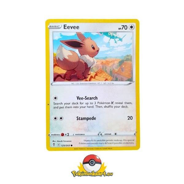 Pokemon TCG Evoviling Skies Eevee 125/203