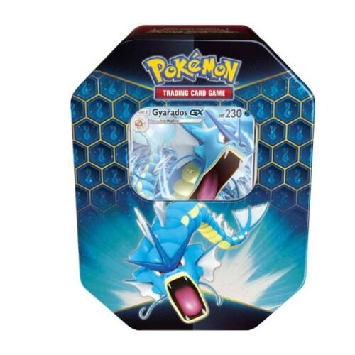 Pokemon TCG lege tin Hidden Fates met Gyarados